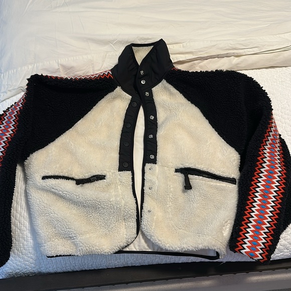 Free People Hit The Slopes Printed Fleece Jacket - Picture 6 of 6